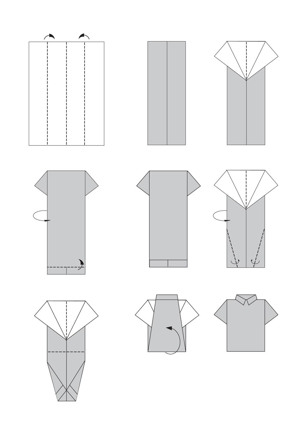 Как сделать из бумаги рубашку: Самый простой вариант сделать рубашку-оригами