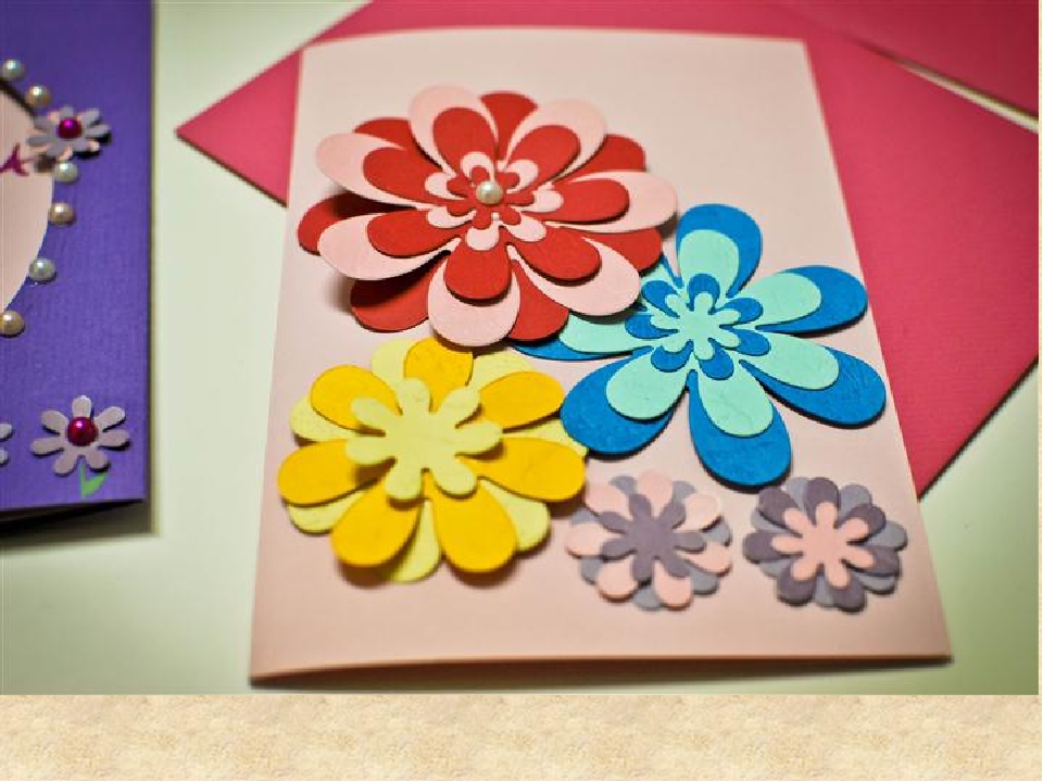 Цветы из бумаги для открытки своими руками: Объемная открытка с цветами внутри – Открытки своими руками