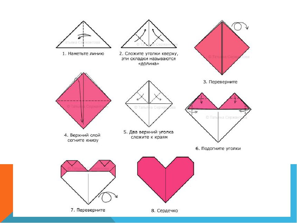 Сердечко оригами из бумаги: Оригами сердечко из бумаги своими руками