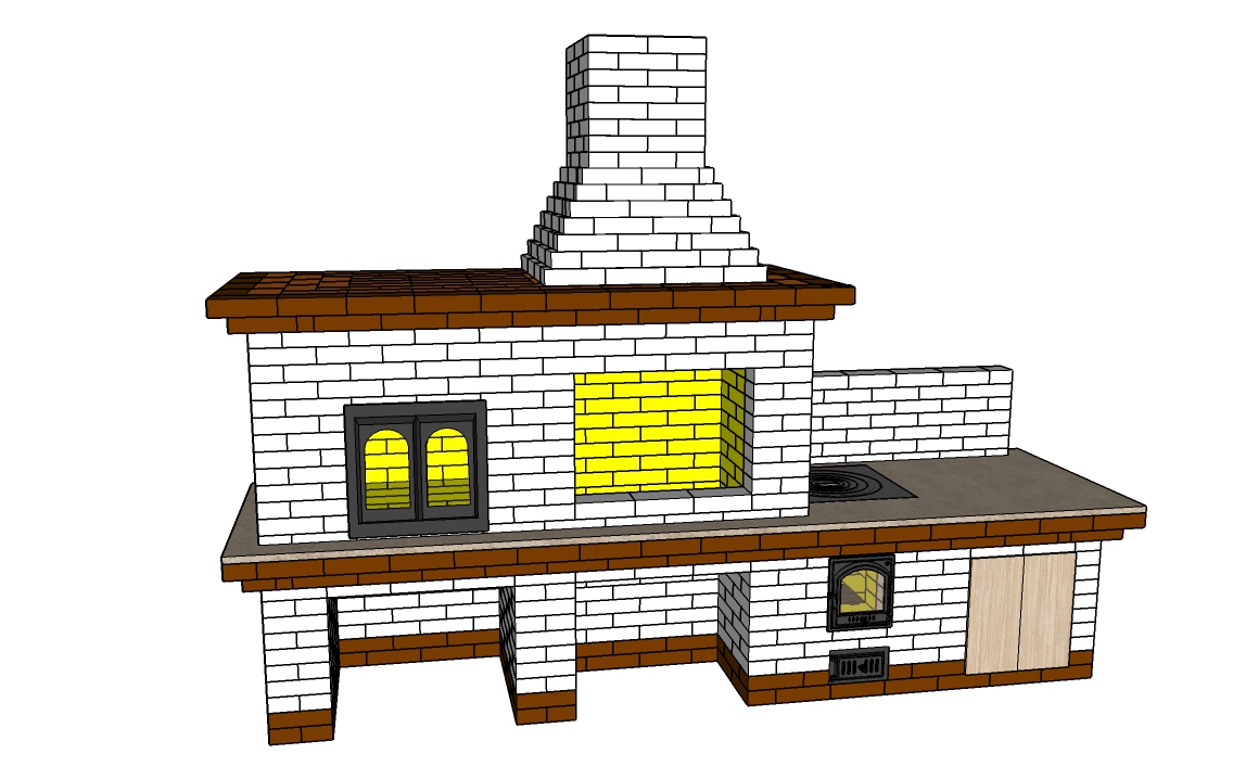 Прядовка оригинального барбекю для сада: делаем печь из кирпича, чертежи