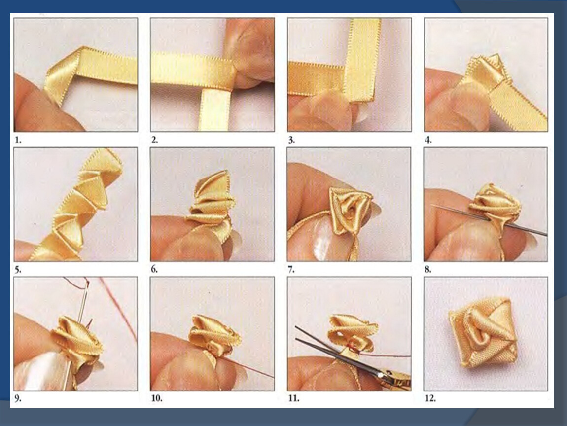 Цветы своими руками из лент пошагово: 6 мастер-классов для начинающих (30+ фото)
