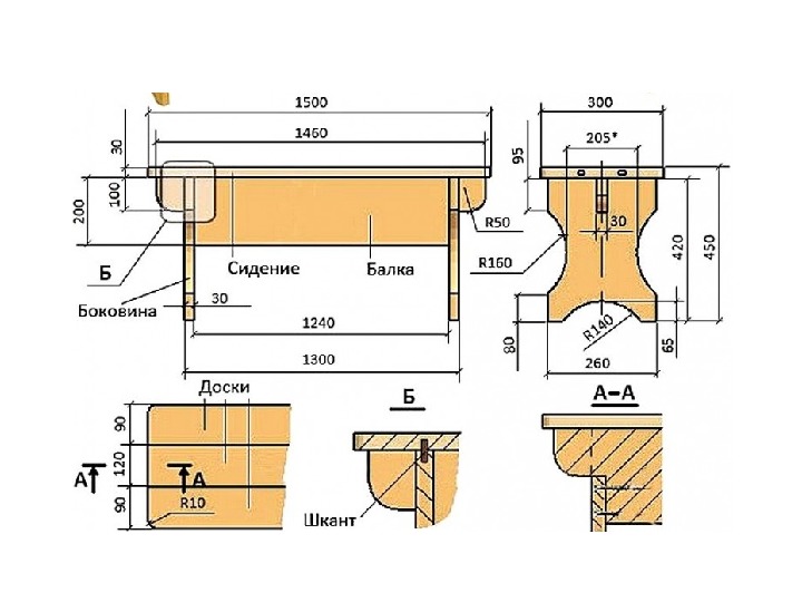 Чертежи мебели из дерева с размерами: Садовая мебель – чертежи и размеры
