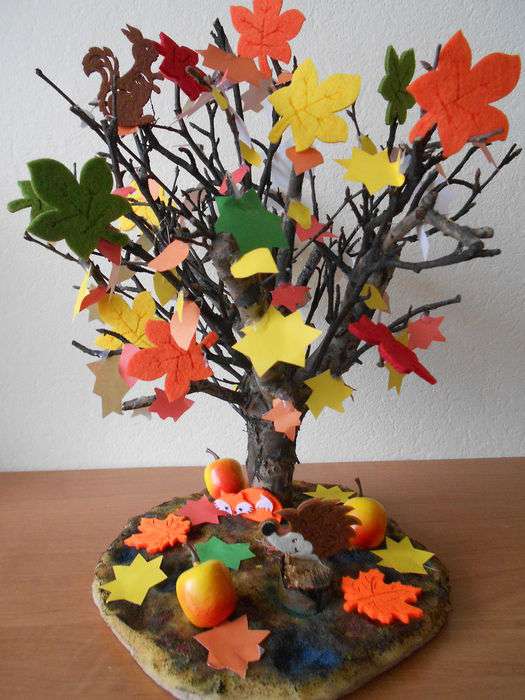 Осеннее дерево поделка в садик: в детский сад и в школу. Объемная поделка своими руками на тему осени. Как сделать на картоне с детьми?