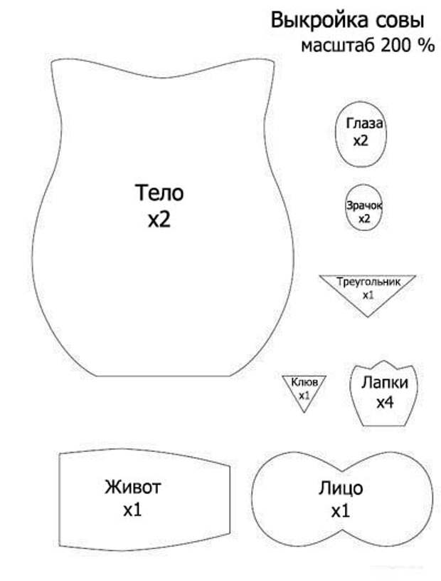 Совы из ткани выкройки: Обаятельные Совы из ткани. Выкройка и Мастер-класс