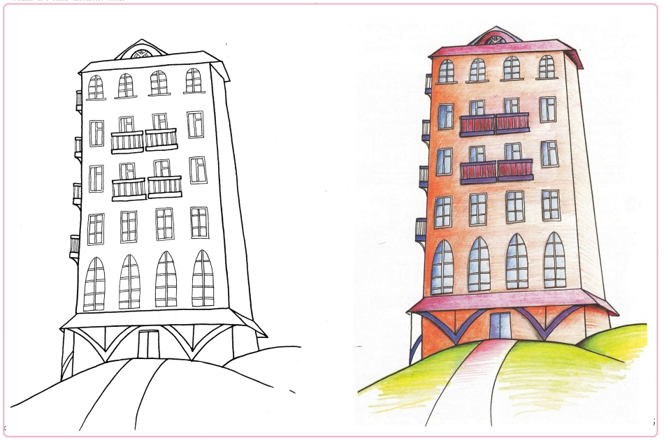 Девятиэтажный дом нарисовать: Нарисовать девятиэтажный дом. Дом в двухточечной перспективе