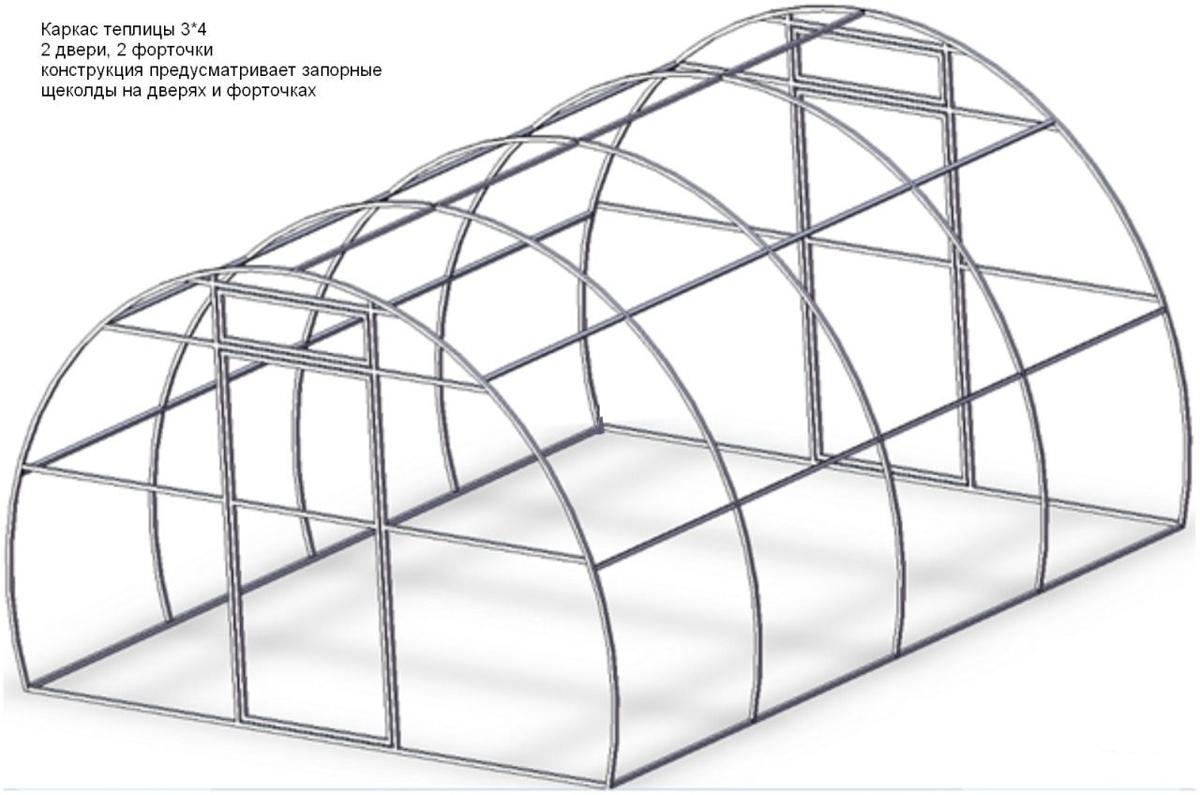 Чертежи теплицы из поликарбоната: схемы на фото, проекты с размерами