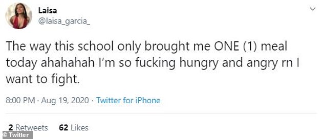 Students complained about being hungry, having to resort to drastic measures in order to eat