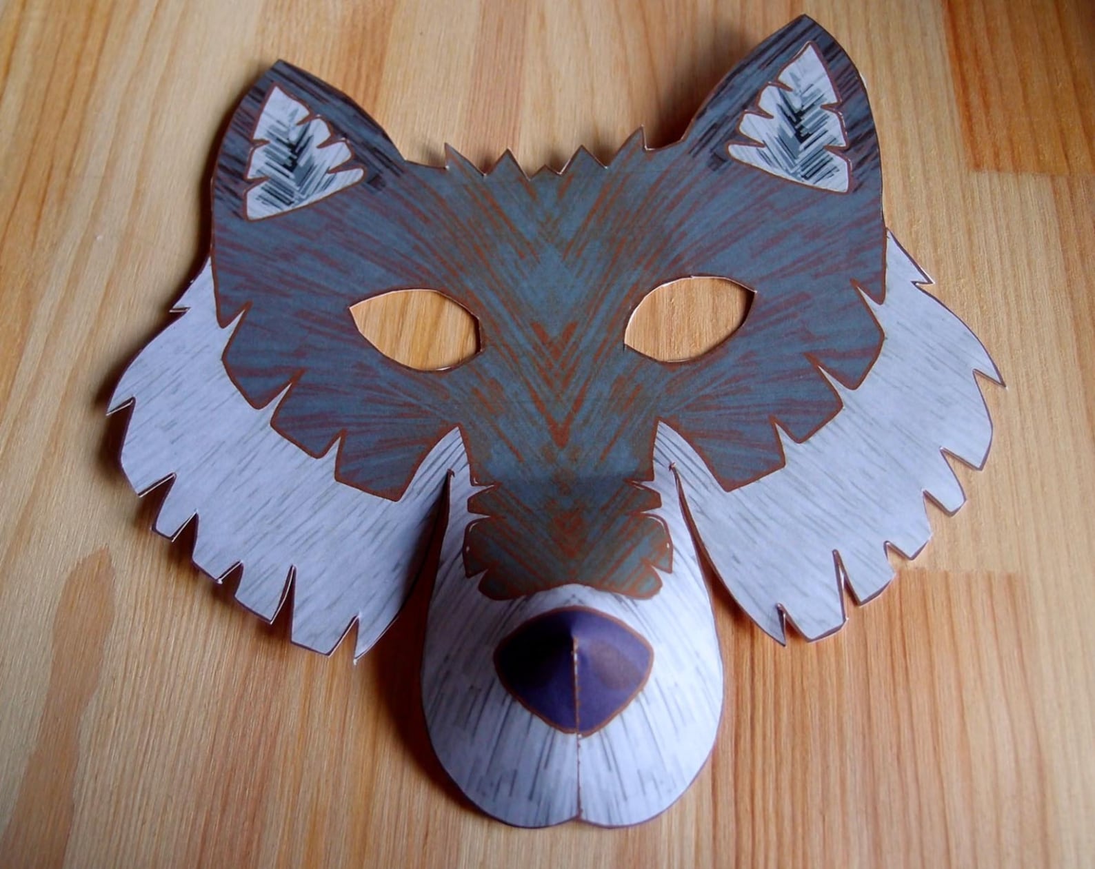 Как сделать маску волка из картона своими руками: как сделать объемную маску оригами для детей по схеме