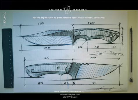 Формы клинков для ножей чертежи: описание, принцип изготовления клинка своими руками, эскизы рукояток