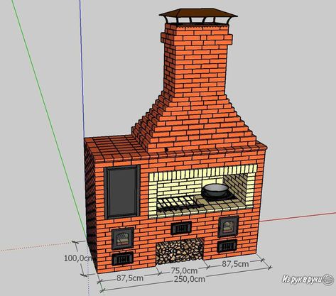 Стационарный мангал из кирпича своими руками чертежи и фото: чертежи, фото, как сделать самый простой проект, кладка пошагово