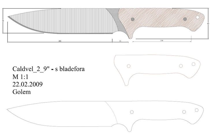 Формы клинков для ножей чертежи: описание, принцип изготовления клинка своими руками, эскизы рукояток
