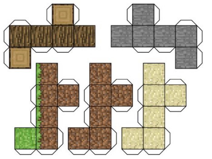 Майнкрафт вырезать из бумаги:  РАЗВИТИЕ РЕБЕНКА