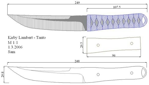 Чертеж танто: Изготовление танто. Небольшой нож танто своими руками Нож танто эскиз с размерами
