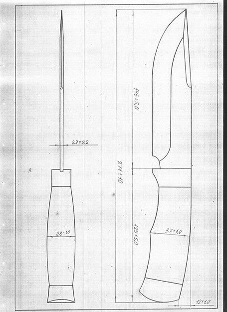 Формы клинков для ножей чертежи: описание, принцип изготовления клинка своими руками, эскизы рукояток