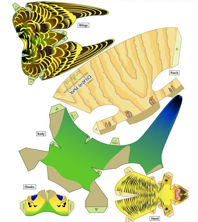 Животные поделки из бумаги схемы: Птицы и животные из бумаги своими руками
