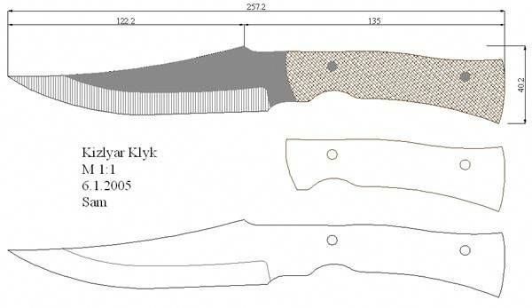 Формы клинков для ножей чертежи: описание, принцип изготовления клинка своими руками, эскизы рукояток