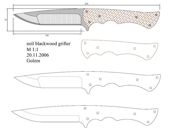 Эскизы охотничьих ножей: Эскизы охотничьих ножей