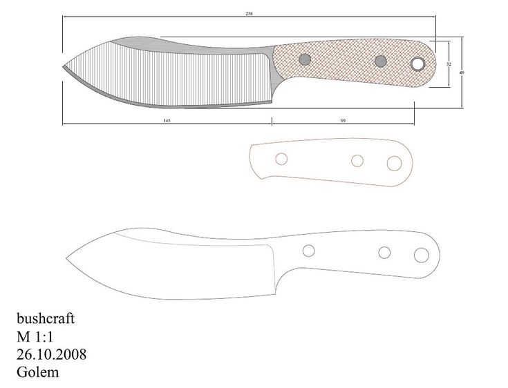 Эскиз для изготовления ножей: Эскиз » Ножи на Knifeinfo.ru