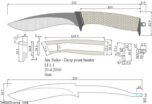 Формы клинков для ножей чертежи: описание, принцип изготовления клинка своими руками, эскизы рукояток