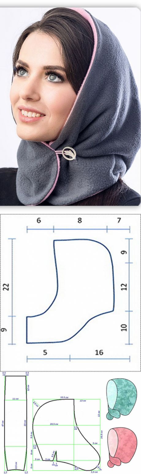 Выкройка капюшон шапка: Шапка-капюшон для женщин: как пошить шапку-капюшон