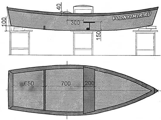 Чертеж лодки деревянной: Чертеж деревянной лодки "Skiff" для постройки своими руками