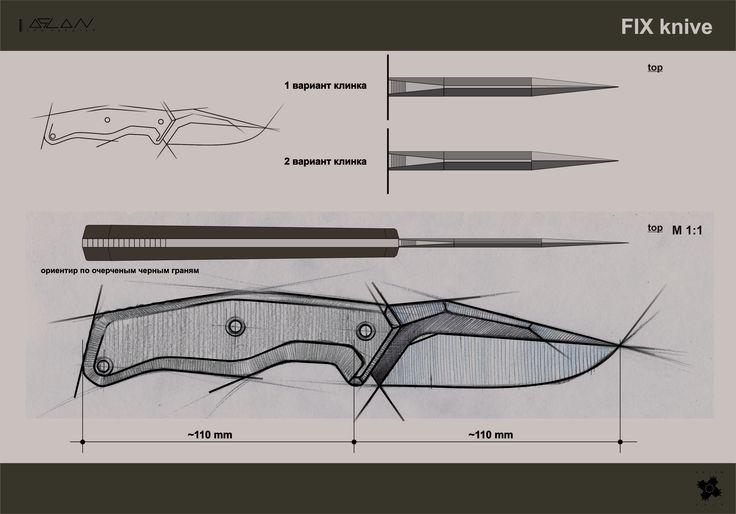 Формы клинков для ножей чертежи: описание, принцип изготовления клинка своими руками, эскизы рукояток