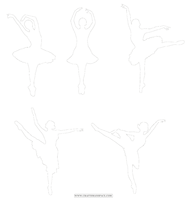 Балерина из бумаги: Шаблон балерины для вырезания из бумаги