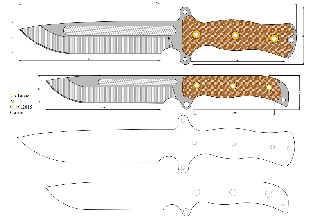 Эскиз для изготовления ножей: Эскиз » Ножи на Knifeinfo.ru