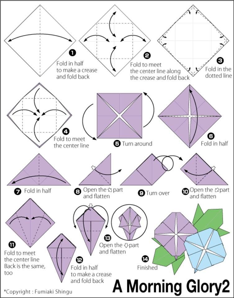 Простые цветы оригами: Самые легкие цветы из бумаги. Своими руками пошагово + 232 фото