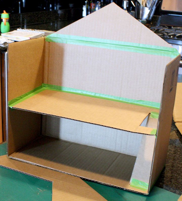 Как сделать домик для кукол из картонной коробки: Как кукольный домик руками коробки. Домик для куклы Барби: делаем сами, бесплатно