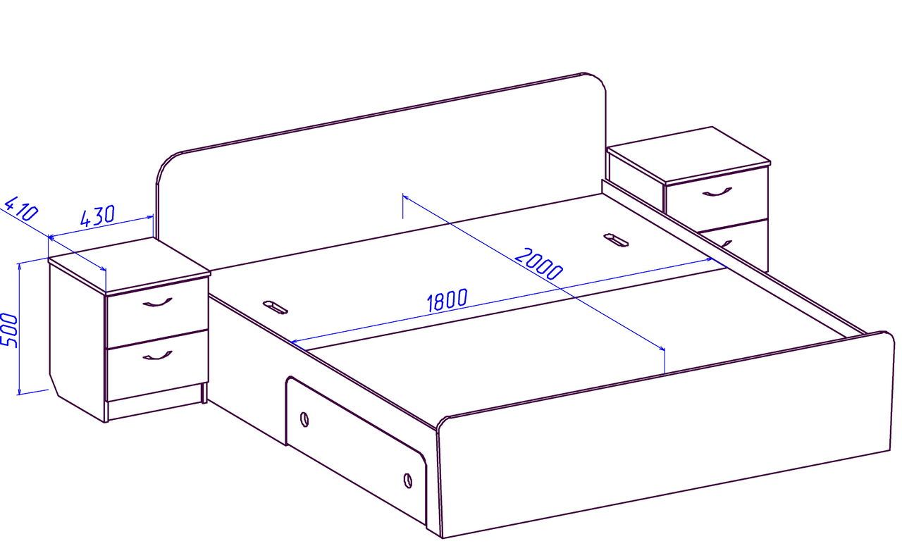 Чертеж кровати 2 спальной кровати: Страница не найдена - Все о кроватях, о том какие они бывают и как в них разбираться