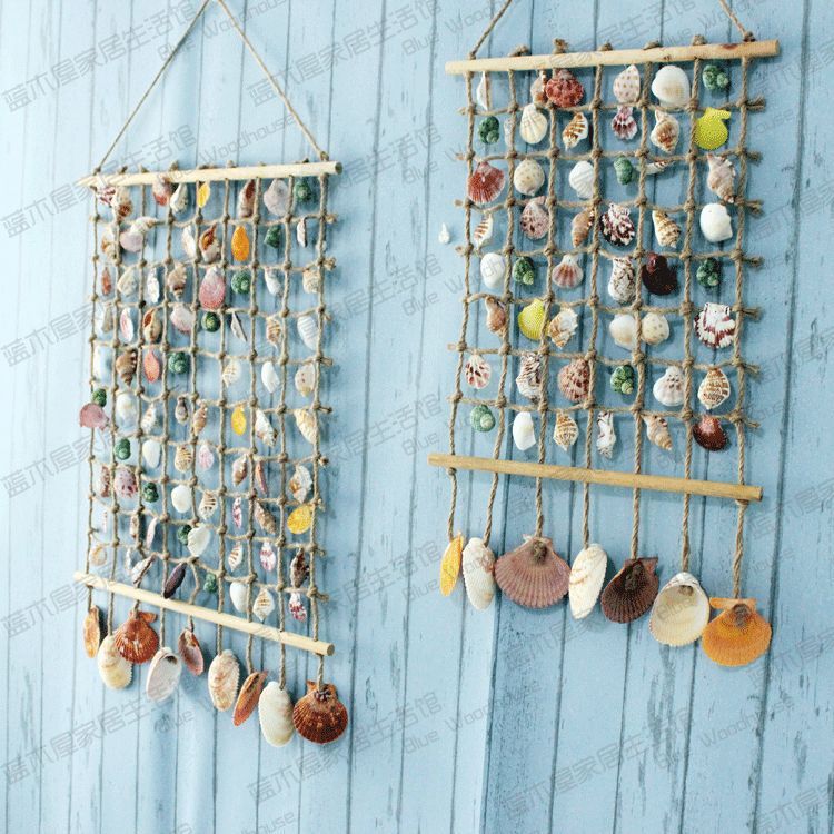 Сетка из ракушек: Сетка с ракушками и буйками, 110*150 см, белая