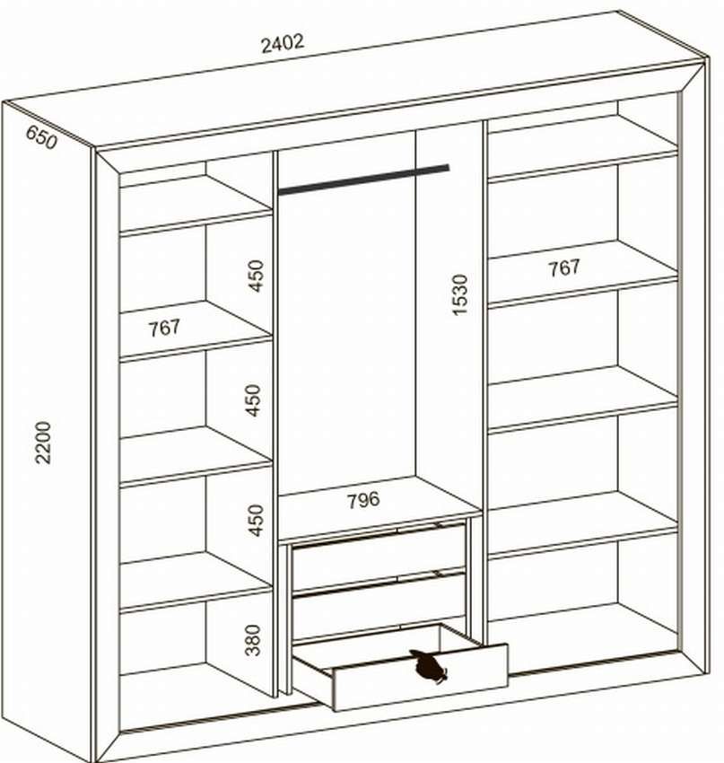 Чертежи шкафа купе: Шкаф купе - проект
