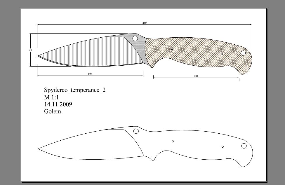 Эскиз для изготовления ножей: Эскиз » Ножи на Knifeinfo.ru