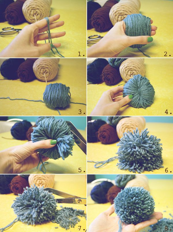 Как сделать помпон на шапку из пряжи фото и схемы: Как сделать помпон на шапку: популярные идеи с фото
