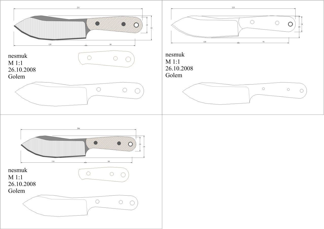 Формы клинков для ножей чертежи: описание, принцип изготовления клинка своими руками, эскизы рукояток