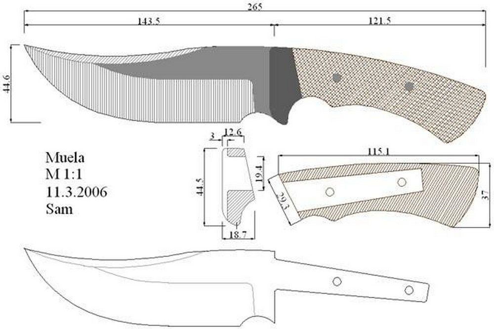 Эскиз для изготовления ножей: Эскиз » Ножи на Knifeinfo.ru