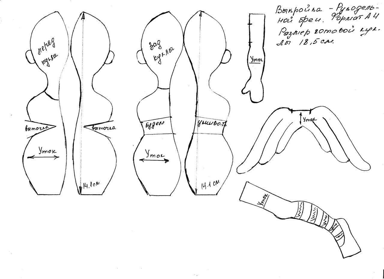 Выкройки текстильной куклы своими руками: Как сшить куклу своими руками: 71 фото-идей, выкройки, инструкция
