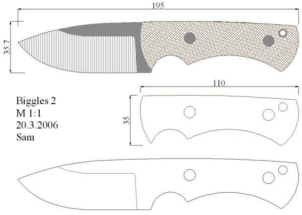 Эскиз для изготовления ножей: Эскиз » Ножи на Knifeinfo.ru