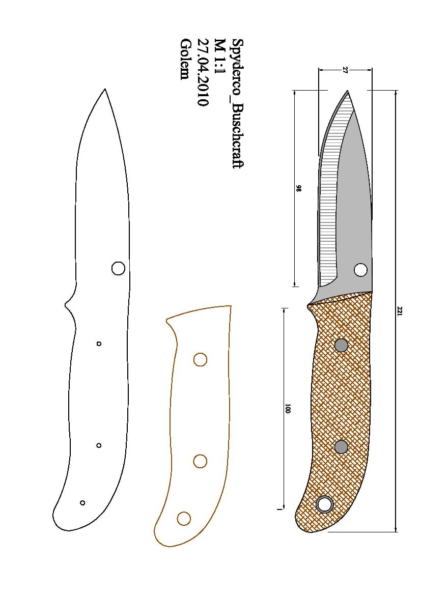 Эскиз для изготовления ножей: Эскиз » Ножи на Knifeinfo.ru