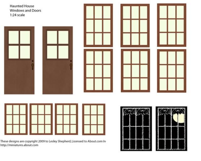 Окна для кукольного домика распечатать: Распечатки: окна для кукольного домика