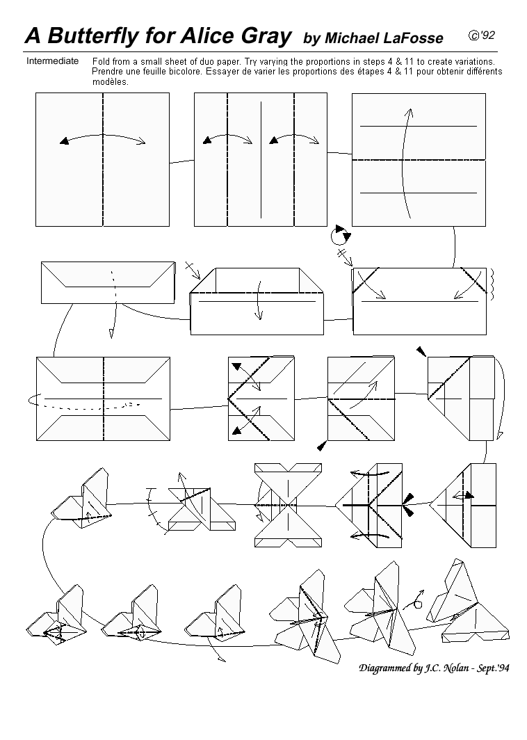 Бабочка оригами из бумаги схемы: Какие есть схемы оригами из бумаги бабочек? Как сделать оригами бабочку?