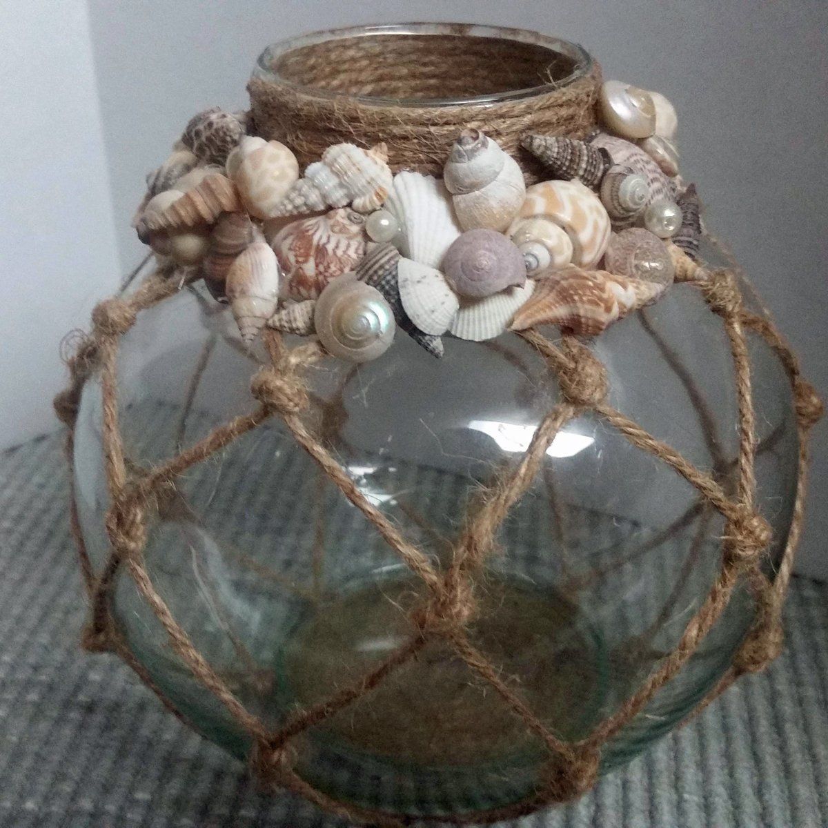 Сетка из ракушек: Сетка с ракушками и буйками, 110*150 см, белая