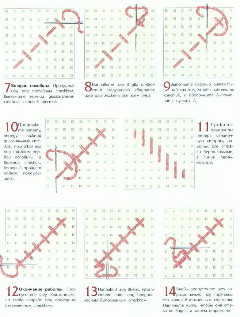 Техники вышивания крестом: Техника вышивки крестом для начинающих пошагово, фото, видео
