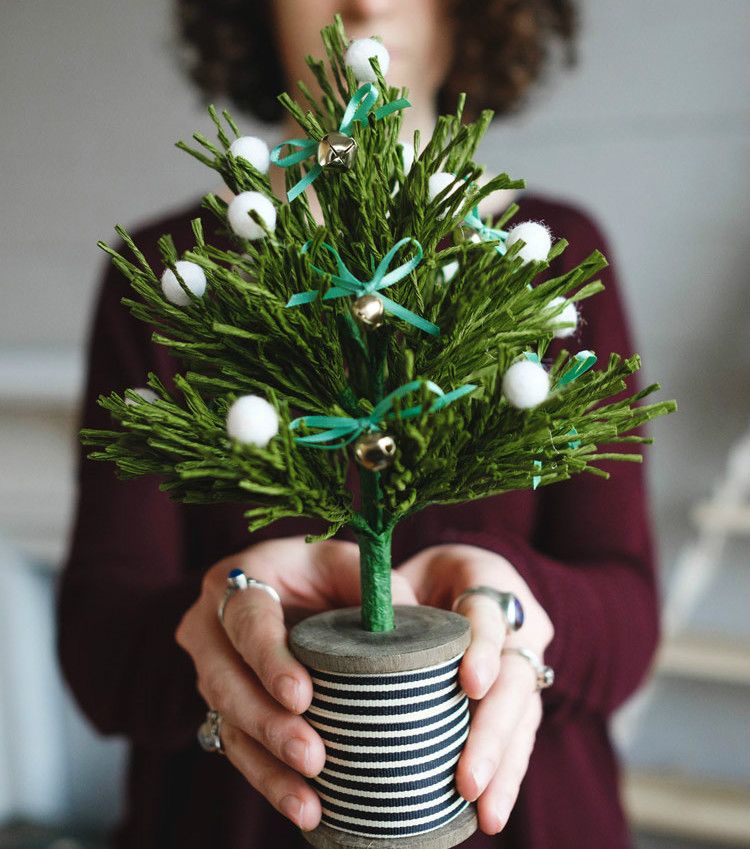 Как из гофрированной бумаги сделать елочку: 🎄Как сделать ёлочку из гофрированной бумаги