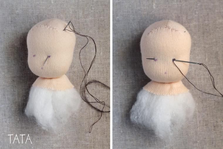 Как сшить из ткани голову для куклы из: Как сделать основу для головы текстильной куклы
