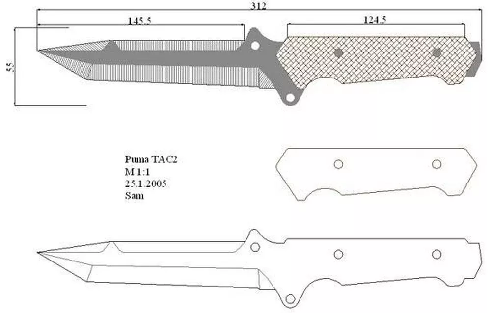Чертеж танто: Изготовление танто. Небольшой нож танто своими руками Нож танто эскиз с размерами