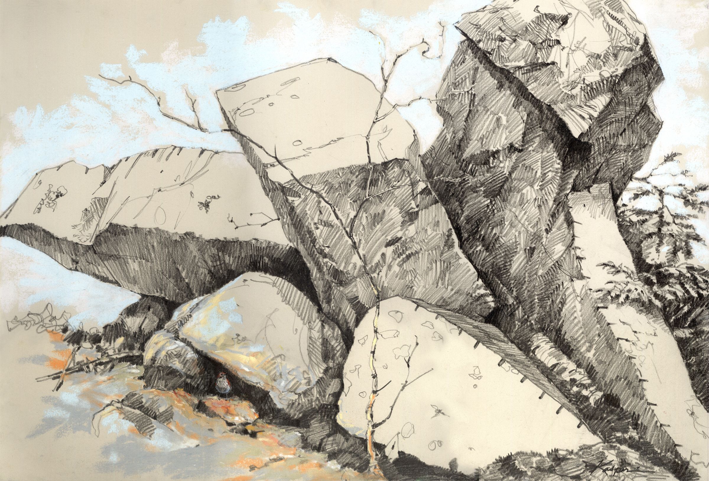 Рисунок камня карандашом: Основы рисунка. Часть 19 — как рисовать камни