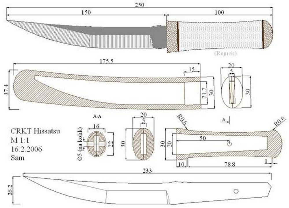 Чертеж танто: Изготовление танто. Небольшой нож танто своими руками Нож танто эскиз с размерами