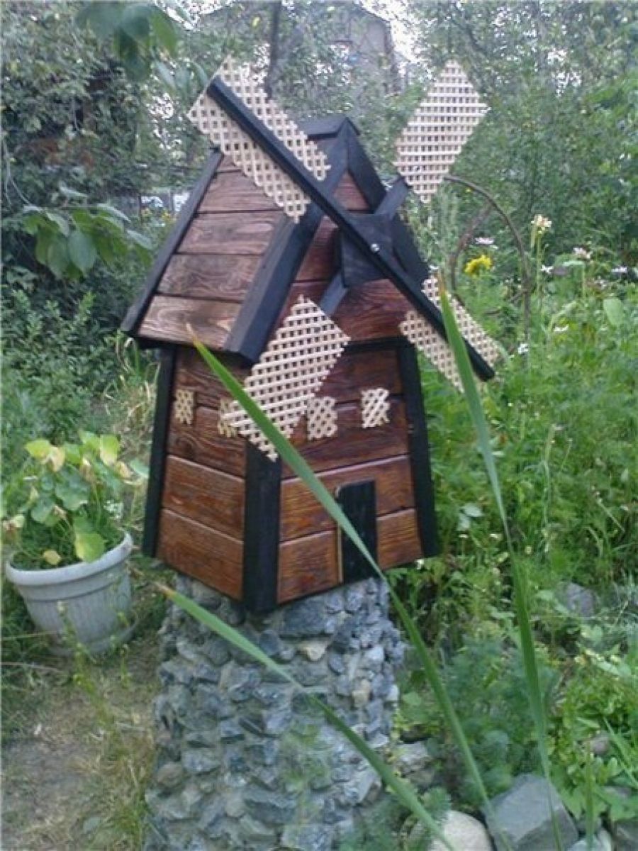 Как сделать мельницу для сада своими руками: Декоративная мельница для сада своими руками